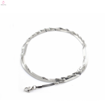 Latest design Stainless Steel 2.3mm Width Flat snake chain, mens silver chain necklace
